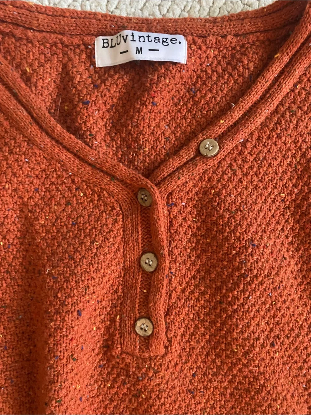 Women's Rust Knit Sweater - Picture 4 of 6